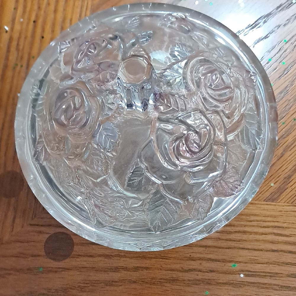 Elegant Studio Nova Crystal Rose Candy Dish